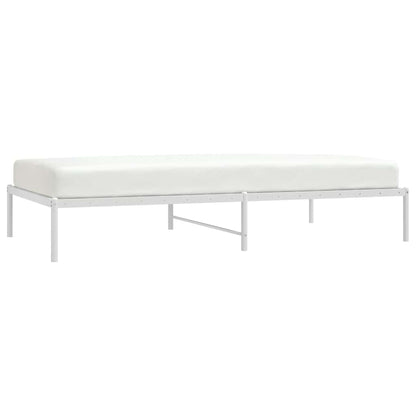 Metal Bed Frame without Mattress White 107x203cm