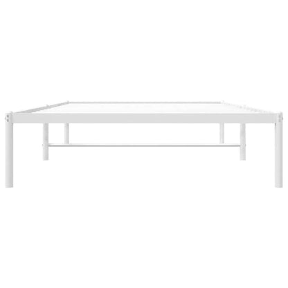 Metal Bed Frame without Mattress White 107x203cm