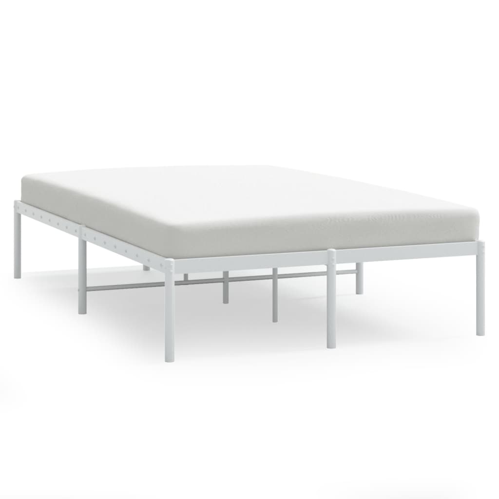 Metal Bed Frame without Mattress White 120x200cm