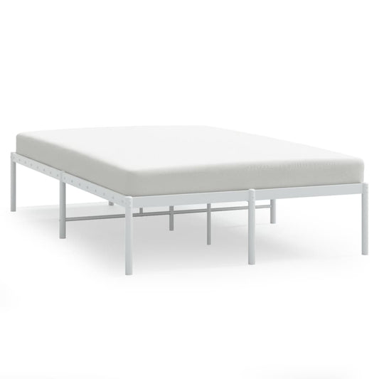 Metal Bed Frame without Mattress White 120x200cm