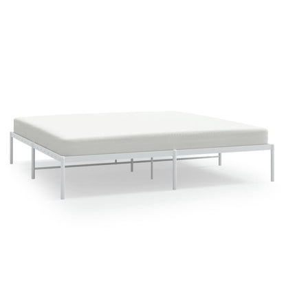 Metal Bed Frame without Mattress White 180x200cm