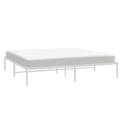 Metal Bed Frame without Mattress White 180x200cm
