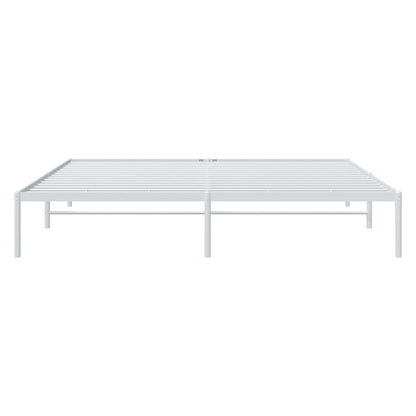 Metal Bed Frame without Mattress White 180x200cm