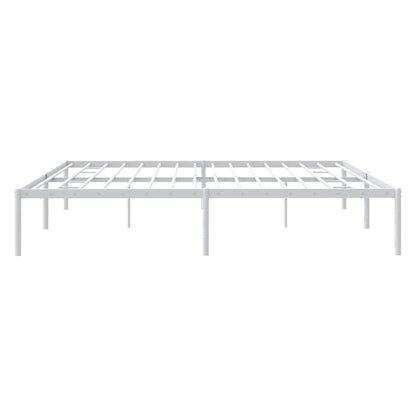 Metal Bed Frame without Mattress White 183x213cm