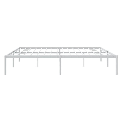 Metal Bed Frame without Mattress White 193x203cm