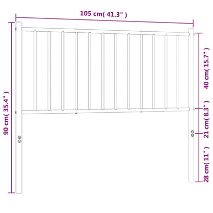 Metal Replace Headboard White 100 cm