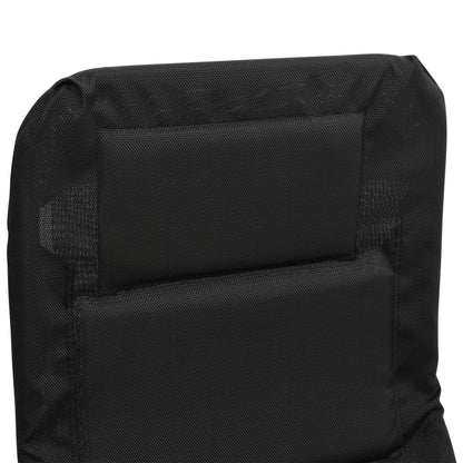 Folding Sun Loungers 2 pcs Black Textilene&Powder-coated Steel