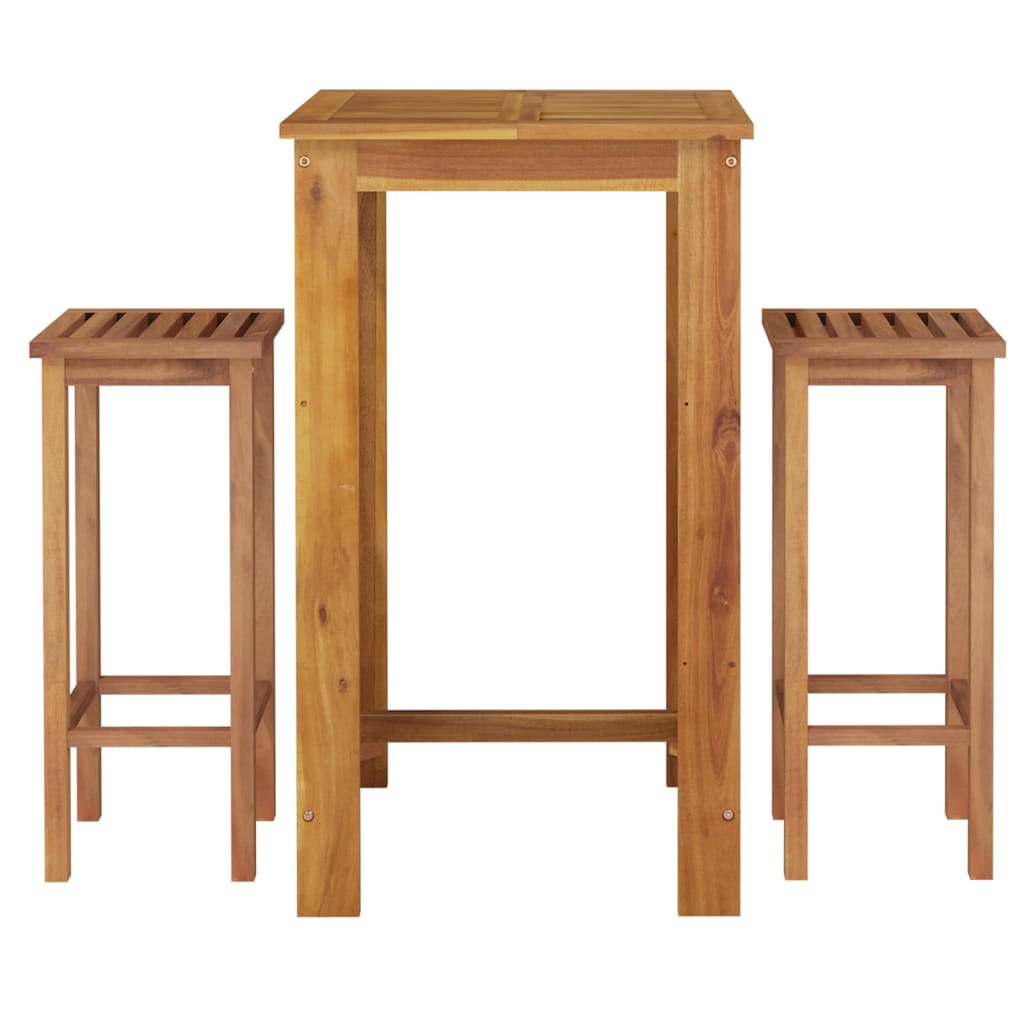 Garden Bar Set | Natural Acacia Wood | Solid Acacia Wood | Medium