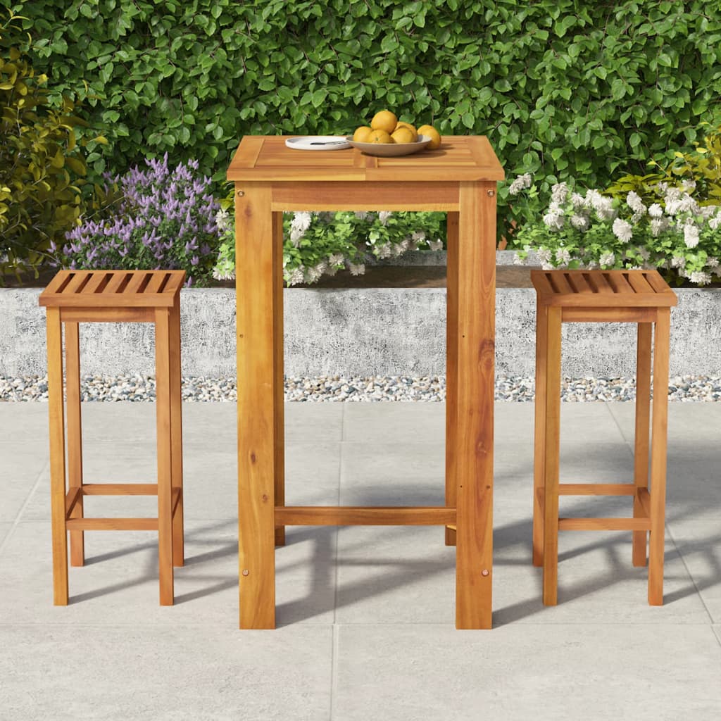 Garden Bar Set | Natural Acacia Wood | Solid Acacia Wood | Medium