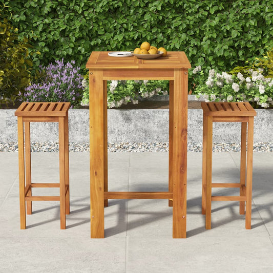 Garden Bar Set | Natural Acacia Wood | Solid Acacia Wood | Medium