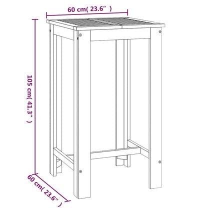 5 Piece Garden Bar Set Solid Wood  Acacia