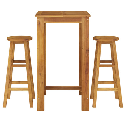 Garden Bar Set | Natural Acacia Wood | Solid Acacia Wood | Compact