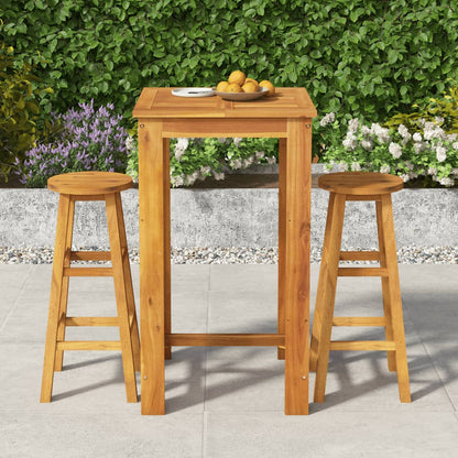 Garden Bar Set | Natural Acacia Wood | Solid Acacia Wood | Compact