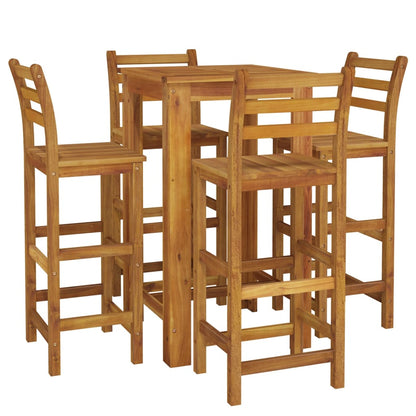Garden Bar Set | Natural wood | Solid acacia wood | Medium | Footrest