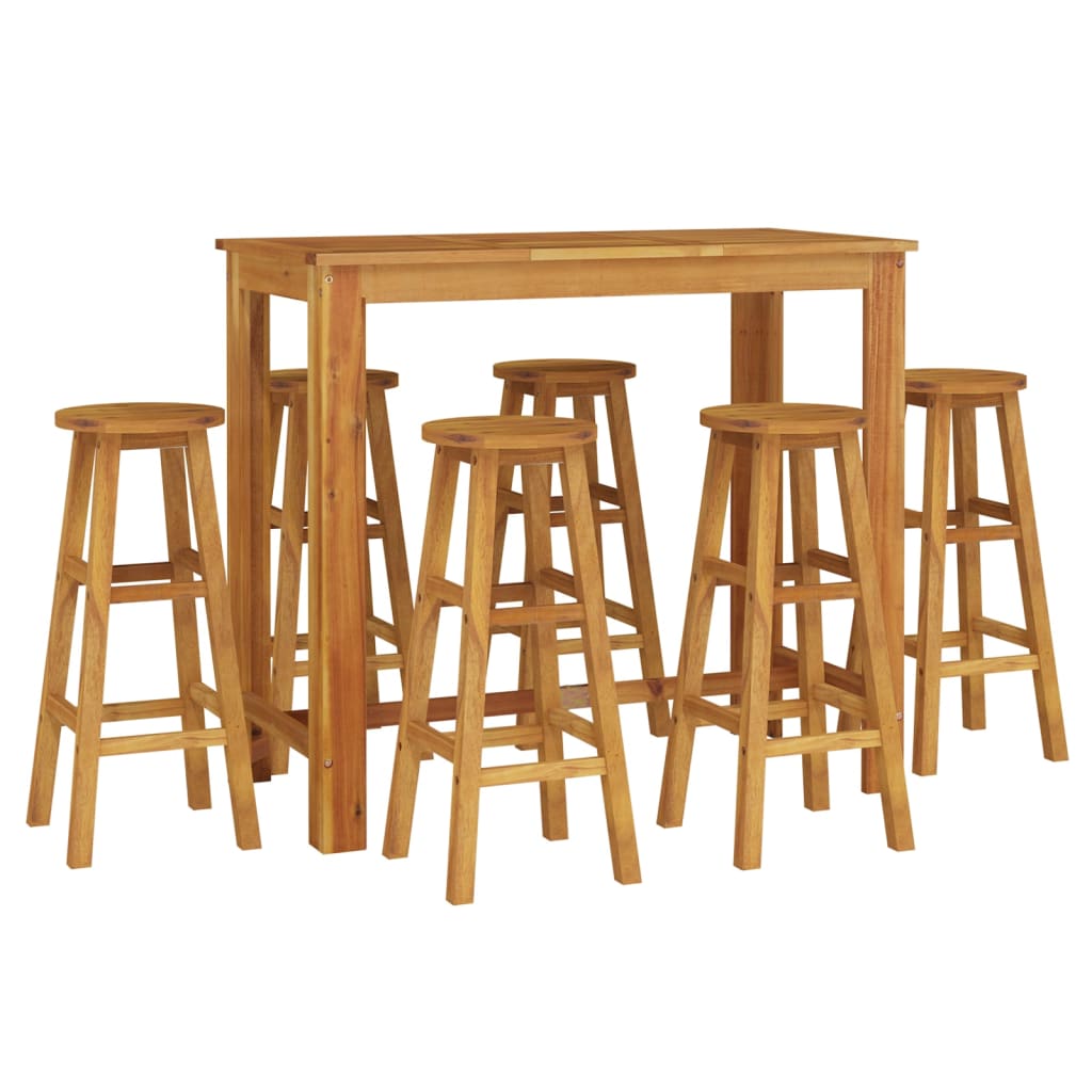 Garden Bar Set | Natural Acacia | Solid Acacia wood | For 6 people