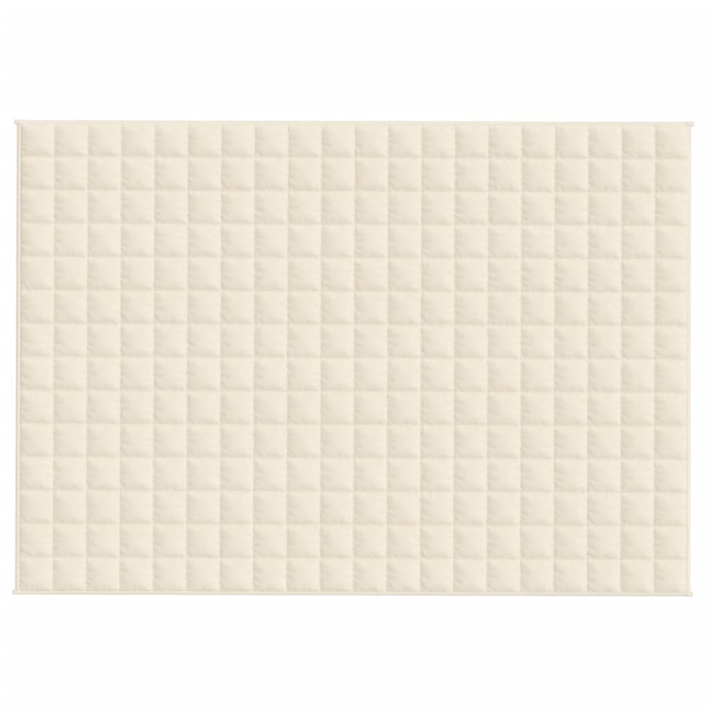 Weighted Blanket Light Cream 140x200 cm Single 10 kg Fabric
