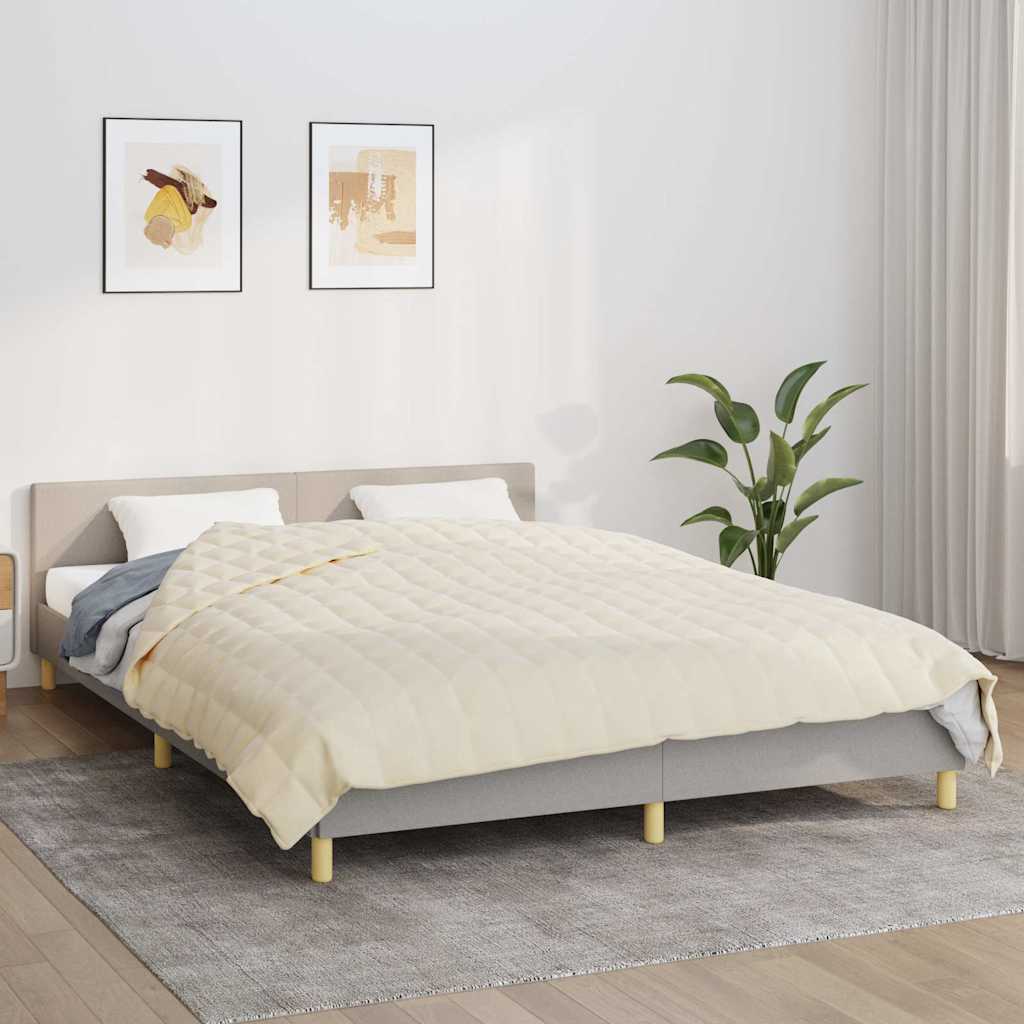 Weighted Blanket Light Cream 220x240 cm King 15 kg Fabric