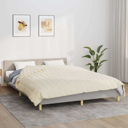 Weighted Blanket Light Cream 220x240 cm King 15 kg Fabric