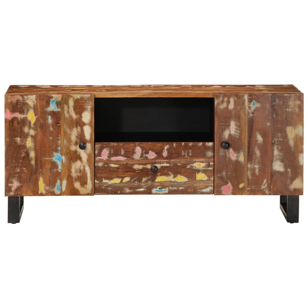 TV Cabinet 105x33.5x46 cm Solid Wood Reclaimed&Engineered Wood