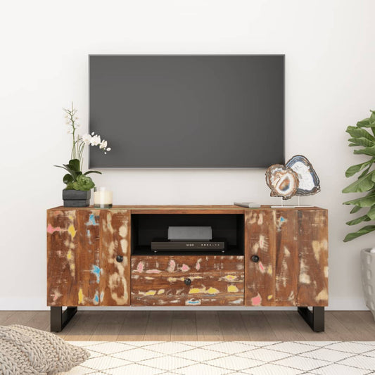 TV Cabinet 105x33,5x46 cm Solid Wood Reclaimed&Engineered Wood