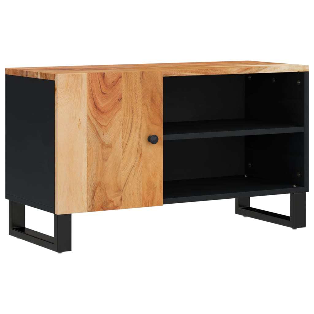 TV Cabinet 80x33x46 cm Solid Wood Acacia&Engineered Wood