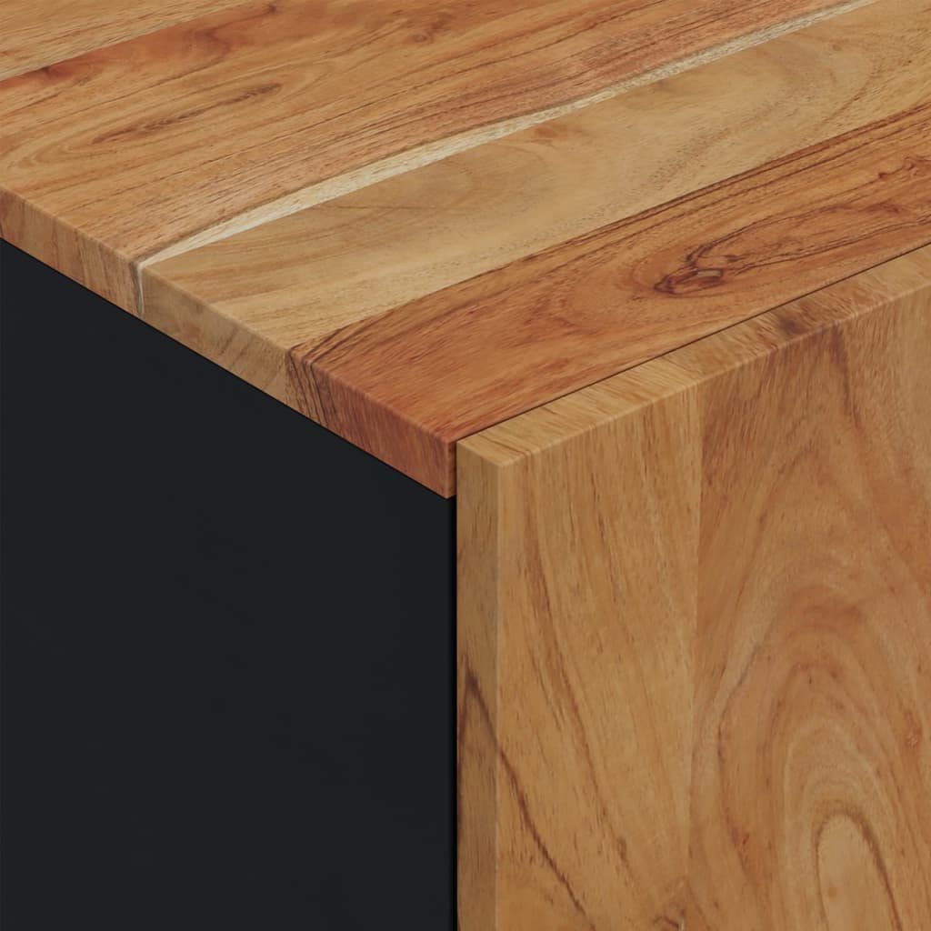 TV Cabinet 80x33x46 cm Solid Wood Acacia&Engineered Wood