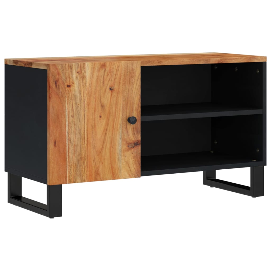 TV Cabinet 80x33x46 cm Solid Wood Acacia&Engineered Wood