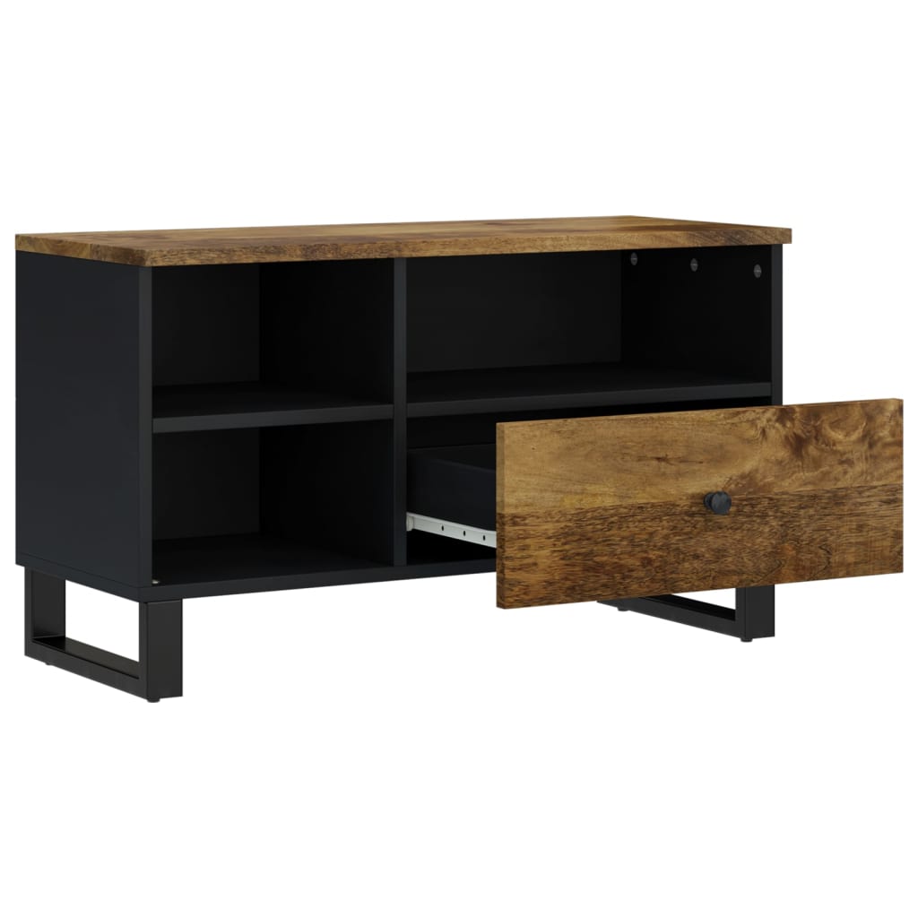 TV Cabinet 80x33x46 cm Solid Wood Mango&Engineered Wood