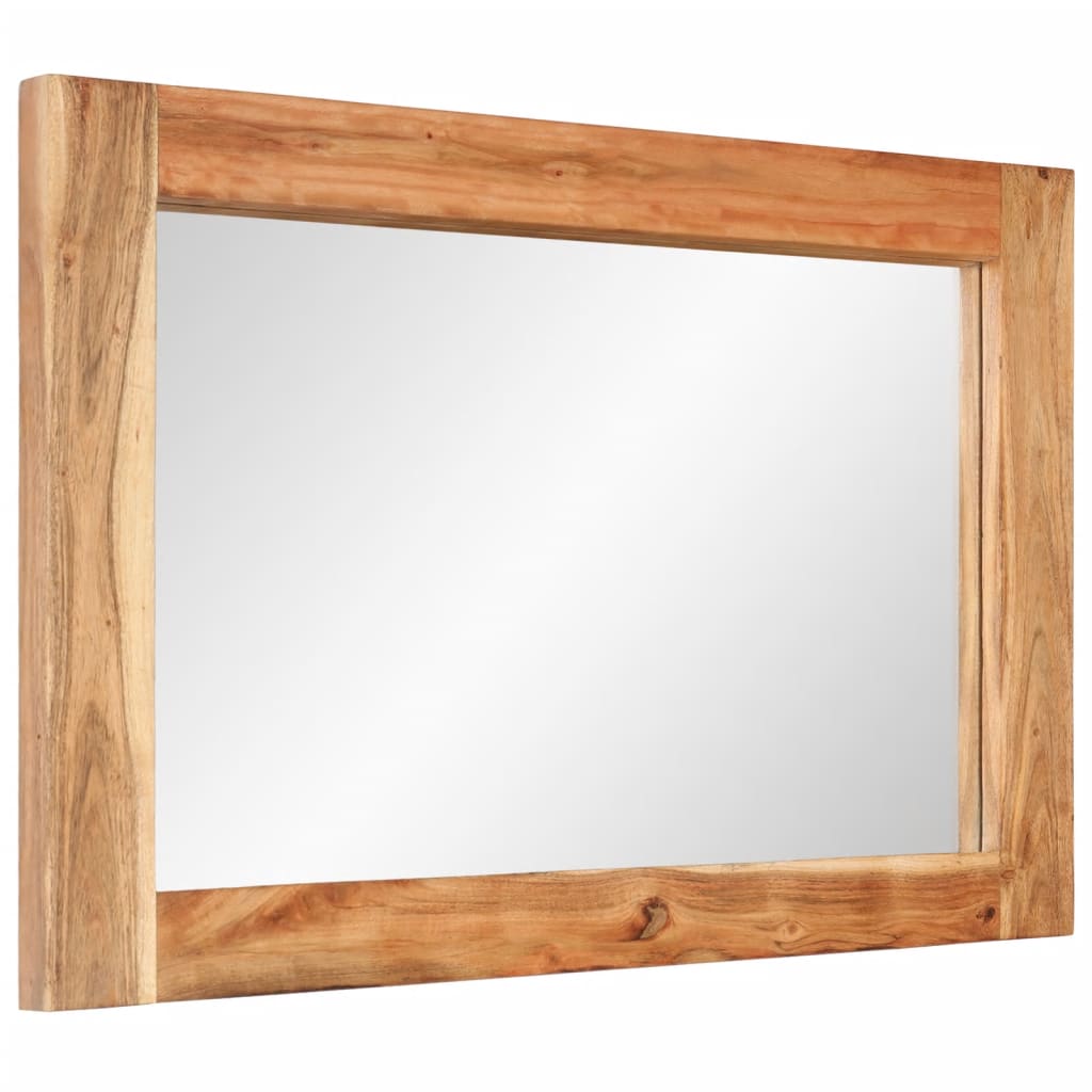 Mirror 70x50 cm Solid Wood Acacia and Glass