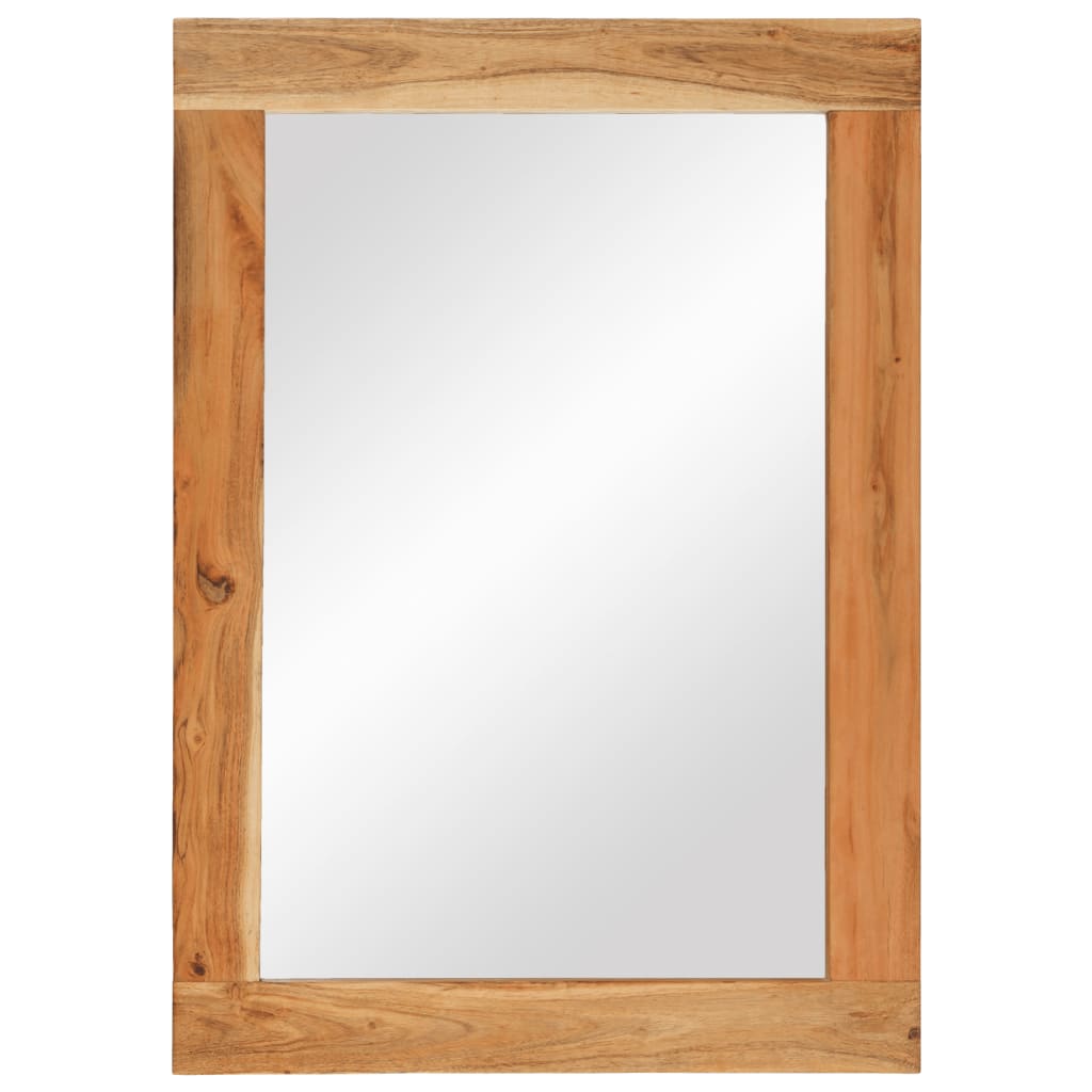 Mirror 70x50 cm Solid Wood Acacia and Glass