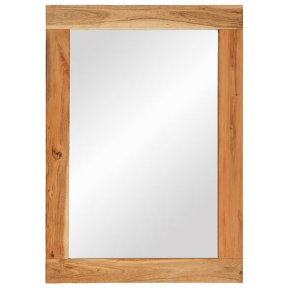 Mirror 70x50 cm Solid Wood Acacia and Glass