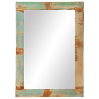 Mirror 70x50 cm Solid Wood Reclaimed and Glass