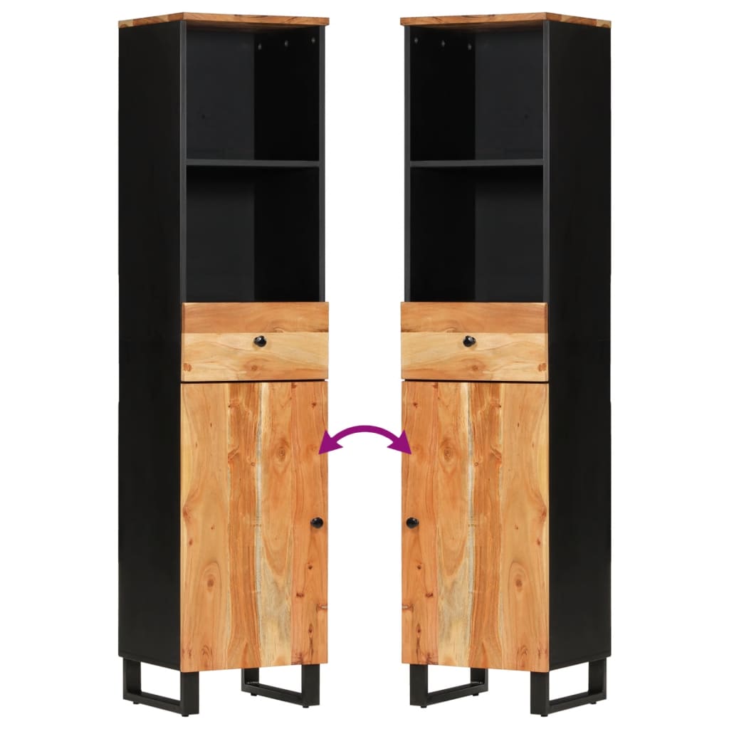Bathroom Cabinet 38x33x160 cm Solid Wood Acacia