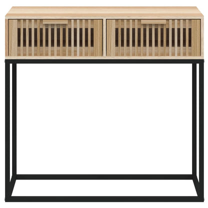 Console Table 80x30x75 cm Engineered Wood and Iron