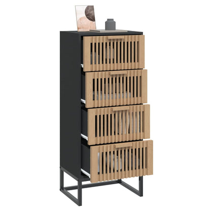 Highboard Black 40x30x95 cm Engineered Wood