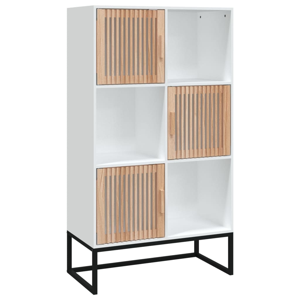 Highboard White 70x35x125 cm Engineered Wood