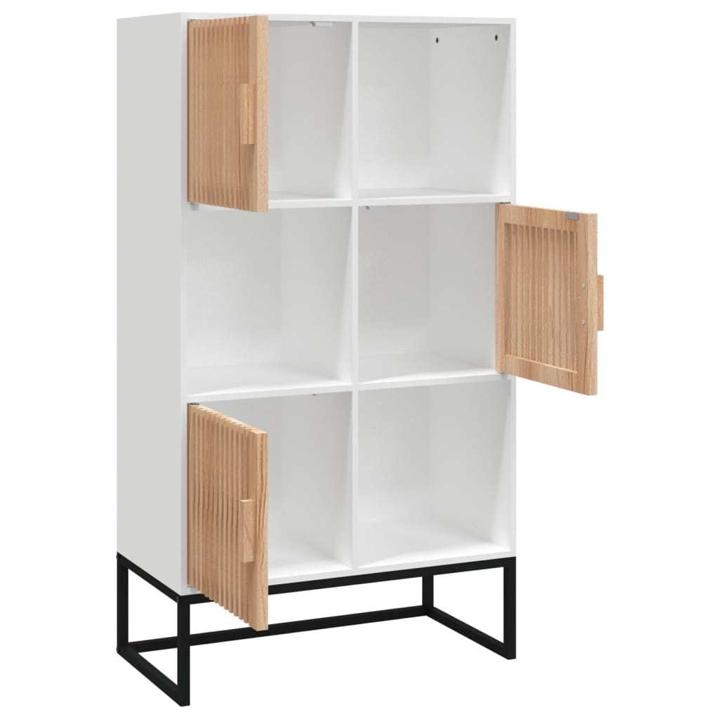 Highboard White 70x35x125 cm Engineered Wood