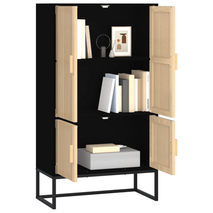 Highboard Black 70x35x125 cm Engineered Wood