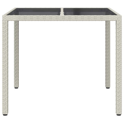 Garden Table White 90 x 90 x 75 cm Poly Rattan