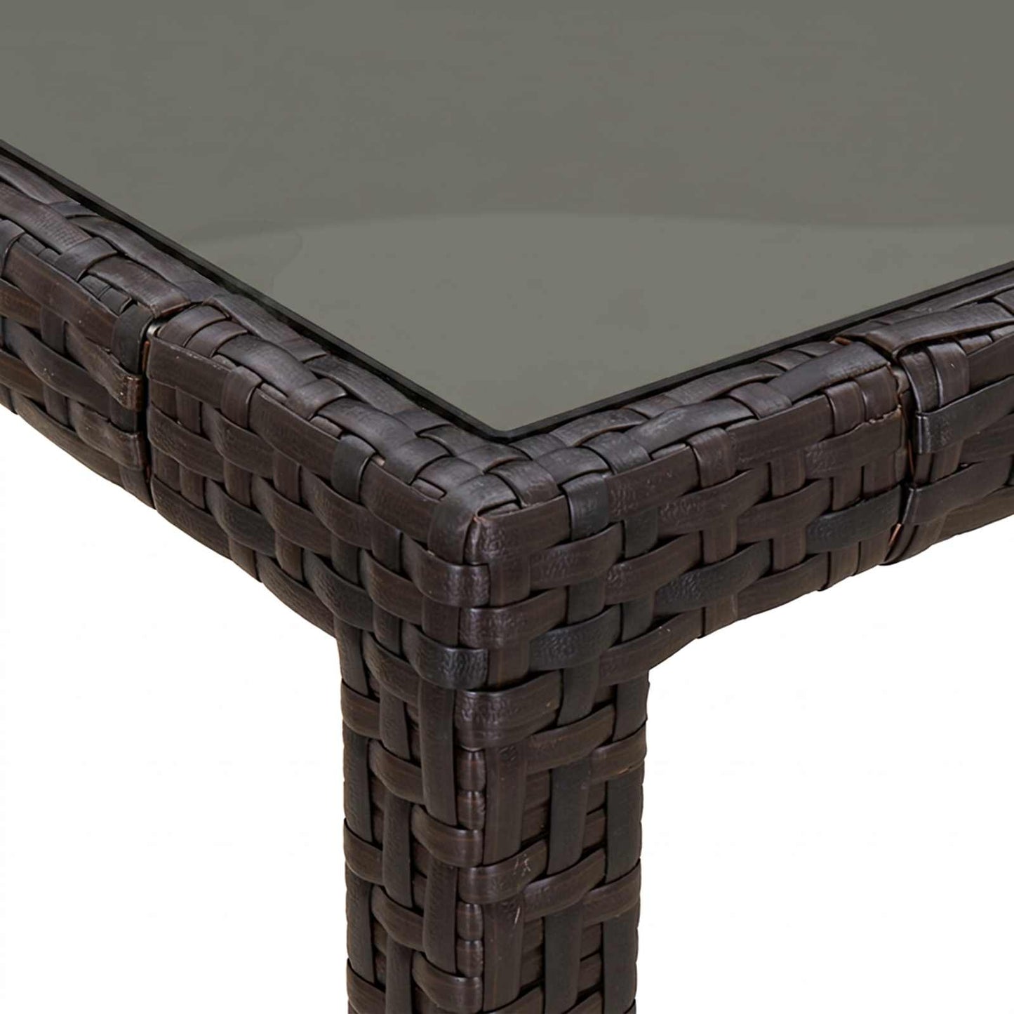 Garden Table Brown 150 x 90 x 75 cm Poly Rattan