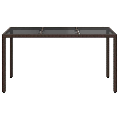 Garden Table Brown 150 x 90 x 75 cm Poly Rattan