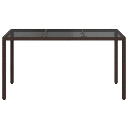 Garden Table Brown 150 x 90 x 75 cm Poly Rattan