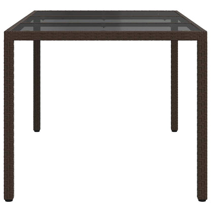 Garden Table Brown 150 x 90 x 75 cm Poly Rattan