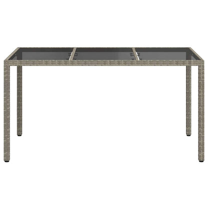 Garden Table Grey 150 x 90 x 75 cm Poly Rattan