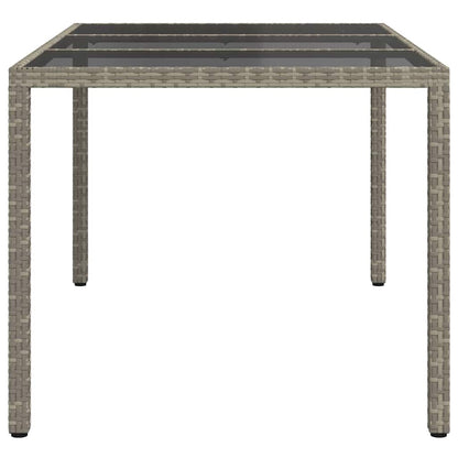 Garden Table Grey 150 x 90 x 75 cm Poly Rattan