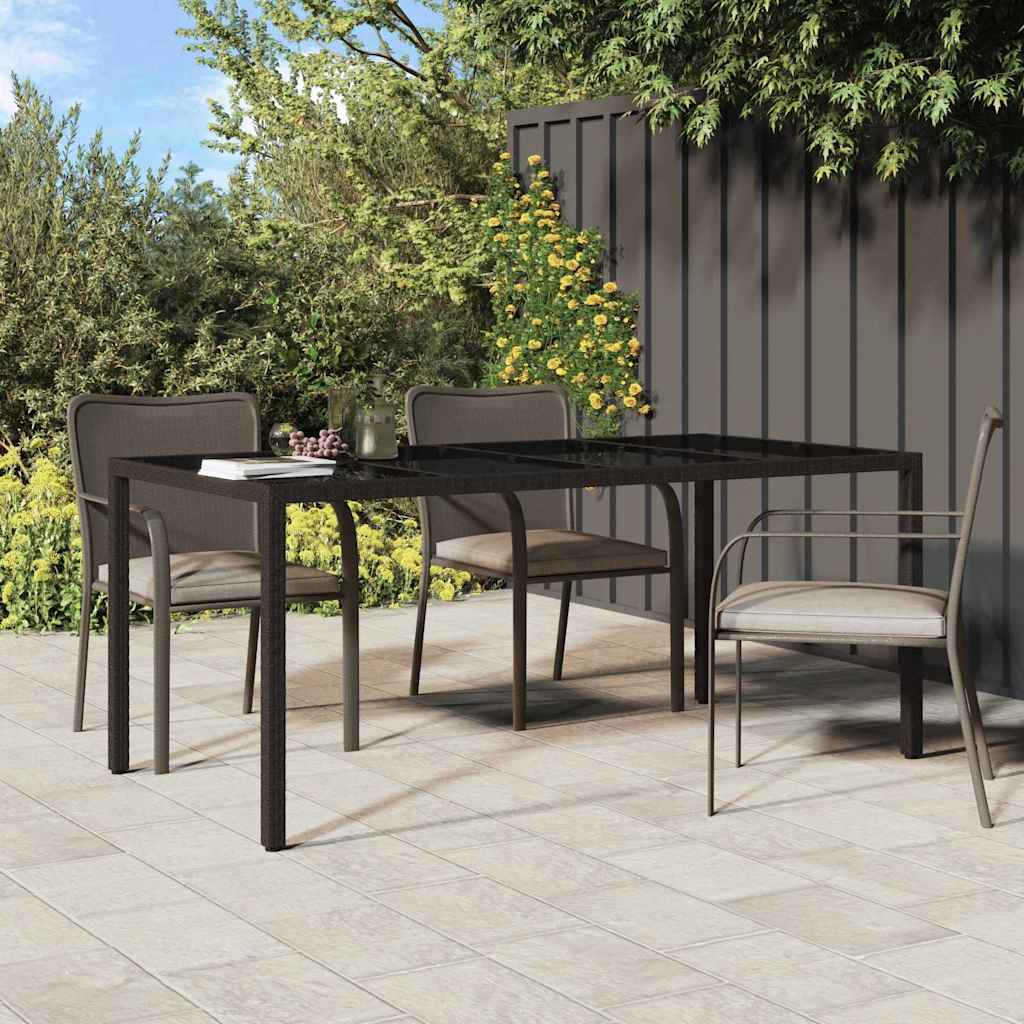 Garden Table Brown 190 x 90 x 75 cm Poly Rattan