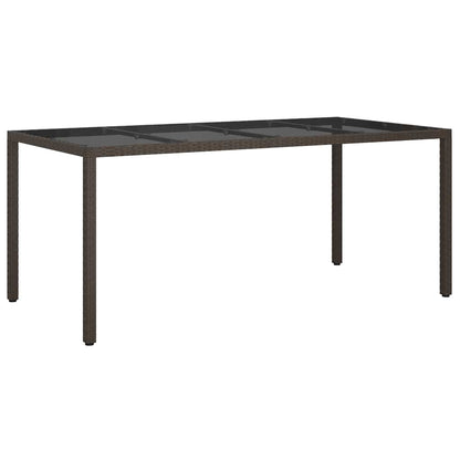 Garden Table Brown 190 x 90 x 75 cm Poly Rattan