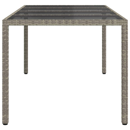 Garden Table Grey 190 x 90 x 75 cm Poly Rattan