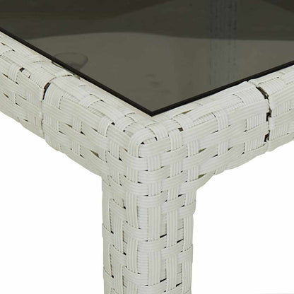 Garden Table White 190 x 90 x 75 cm Poly Rattan