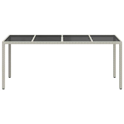 Garden Table White 190 x 90 x 75 cm Poly Rattan